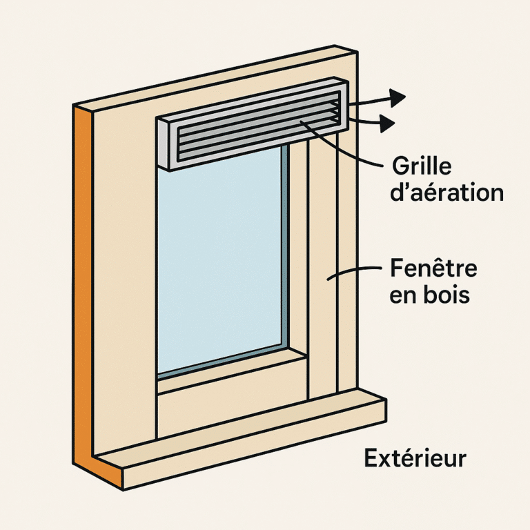 Comment installer une grille d’aération sur une fenêtre en bois