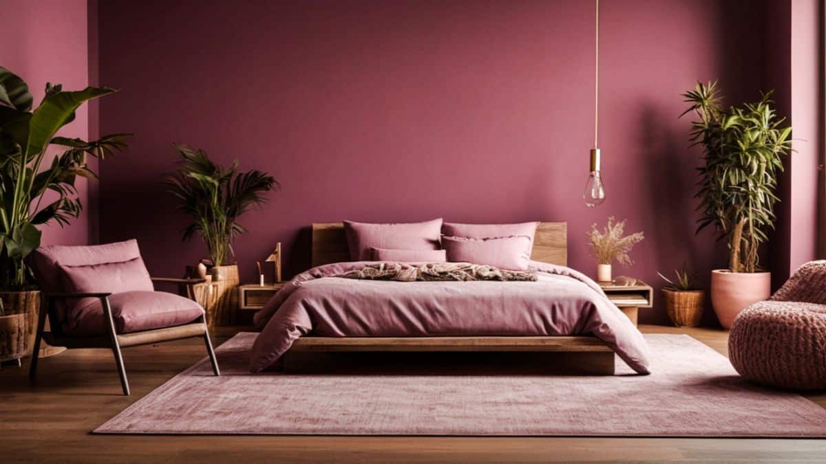 Chambre couleur prune